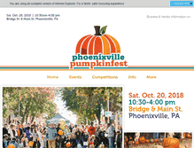 Tablet Screenshot of phoenixvillepumpkinfest.com